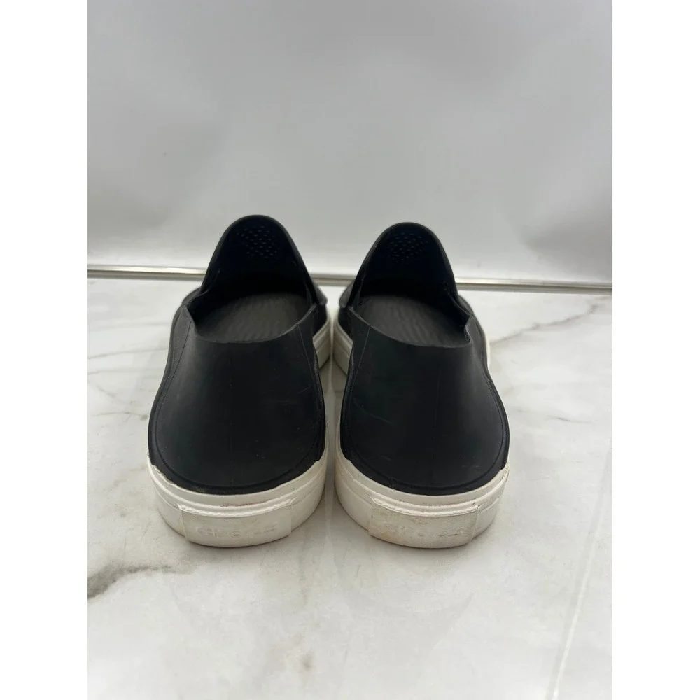 Crocs CitiLane Shoes Mens 13 Roka Black White Perforated Slip On Sneakers